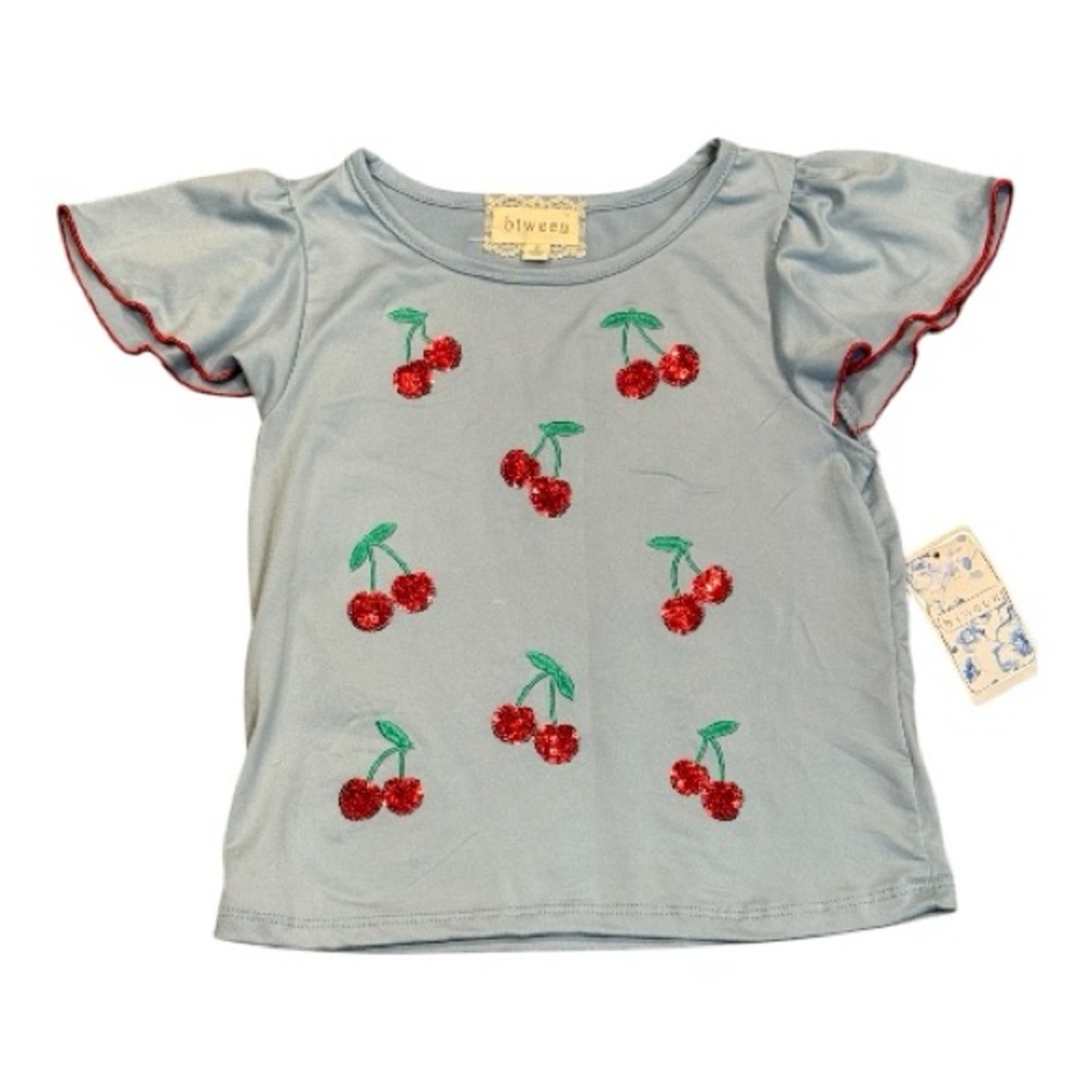 Btween sky blue cherries shorts outfit - Picture 2 of 6